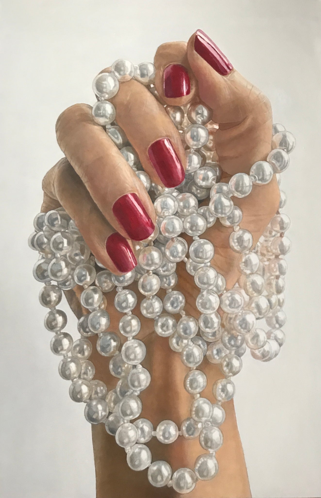 "Perles" Original Painting By Agnès Lefèvre