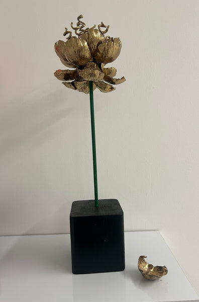 "Gold Flower" Original Sculpture By Emma Black