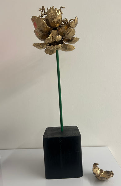 "Gold Flower" Original Sculpture By Emma Black
