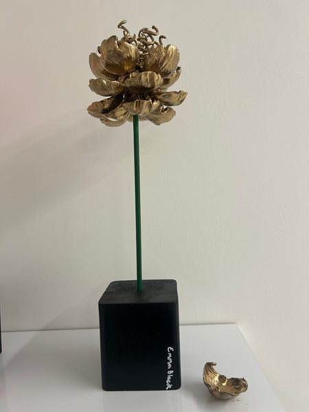 "Gold Flower" Original Sculpture By Emma Black