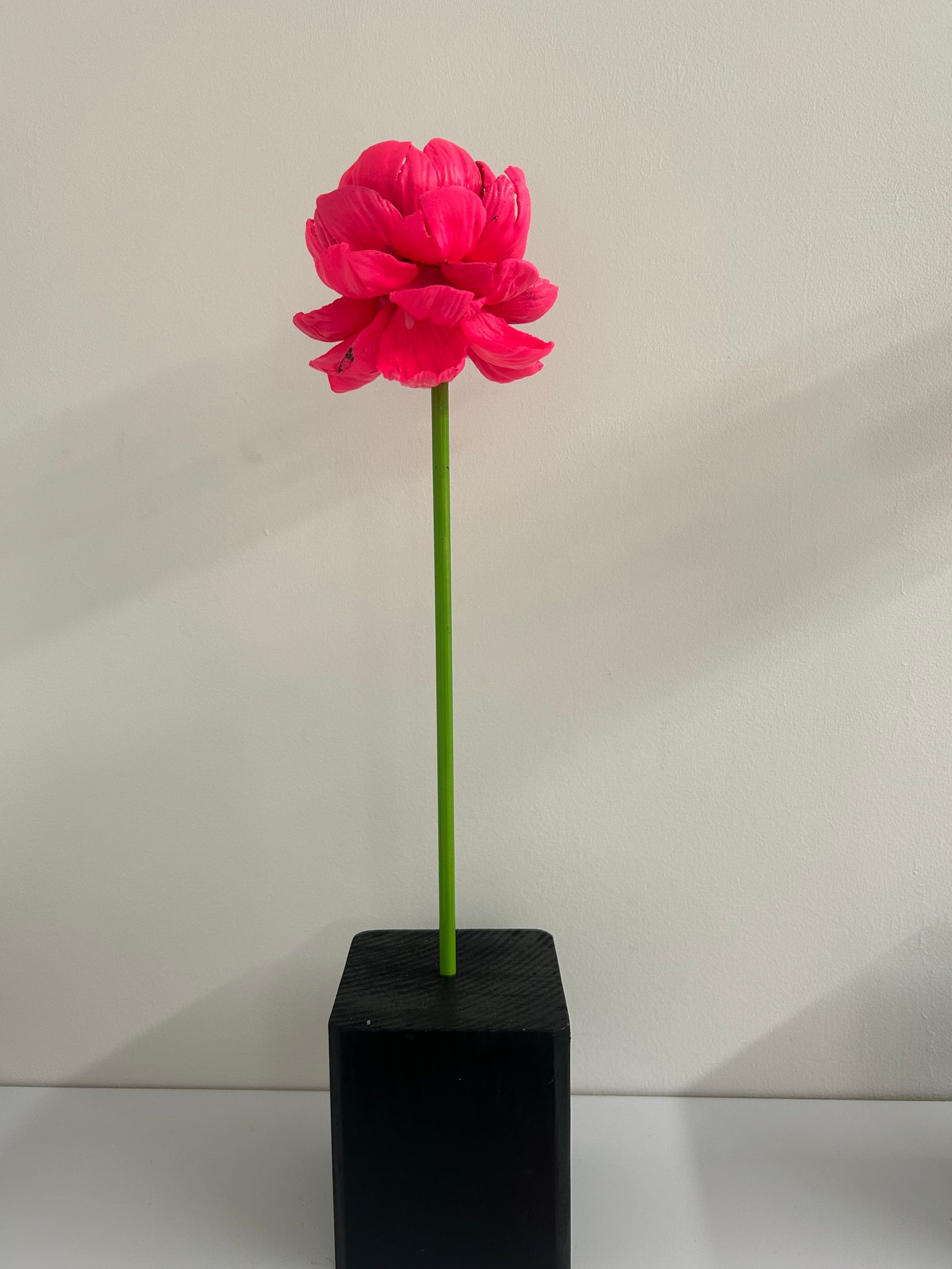 "Neon Pink Flower" Original Sculpture By Emma Black