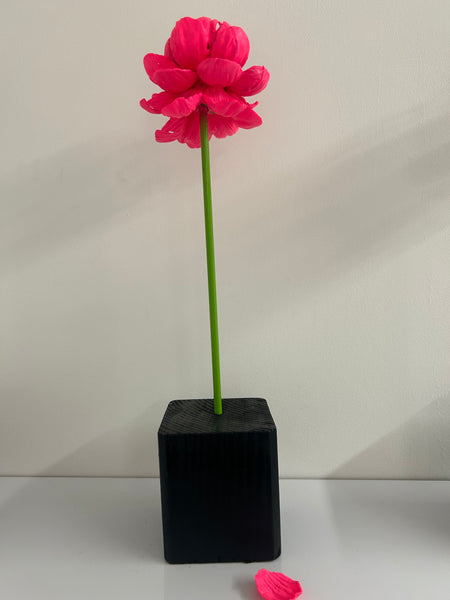 "Neon Pink Flower" Original Sculpture By Emma Black