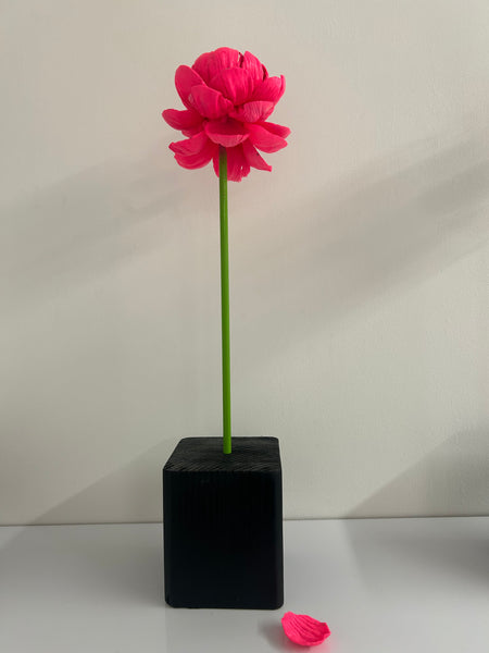 "Neon Pink Flower" Original Sculpture By Emma Black