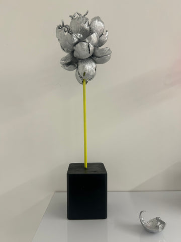 "Silver Flower" Original Sculpture By Emma Black