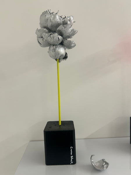 "Silver Flower" Original Sculpture By Emma Black