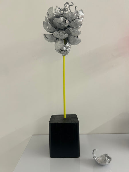"Silver Flower" Original Sculpture By Emma Black
