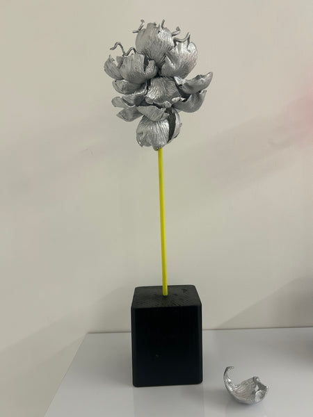"Silver Flower" Original Sculpture By Emma Black