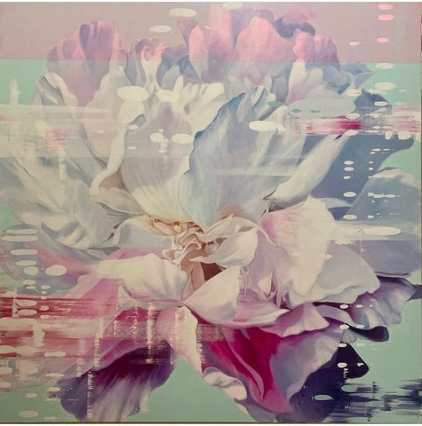 "White Peony" Original Painting By Keng Wai Lee