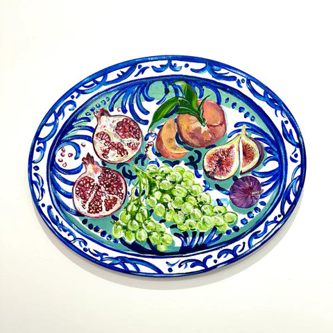 "Mediterranean Fruit Platter" Original painting by Pippa Smith