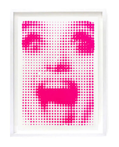 "Made You look- Neon Pink" A4 Screen print By Heath Kane