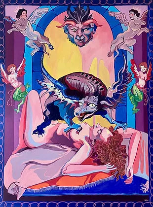 "The Nighmare II" Hand Embellished Print By Emily Malone