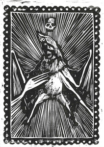 Covid Chronicles "Appetite for Destruction" Lino Print By Lee Ellis