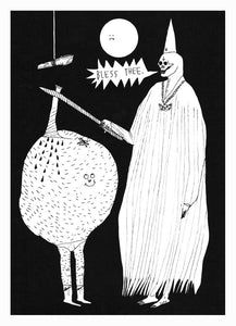 "Initiation Of Sentient Tangerine Into The League Of Utter Bastards" Original Drawing By Carp Matthew
