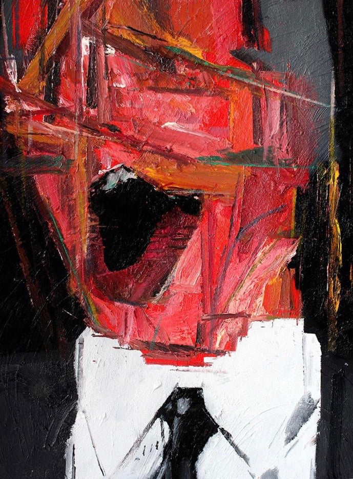 "Head 3 (2nd series)" Original Painting By Carp Matthew