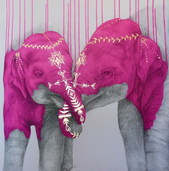 "Soul Mates - Pink" By Louise McNaught