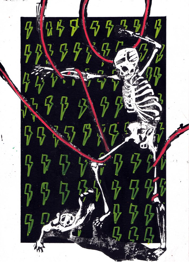 "Dance around in your bones 08" Original Print By Lee Ellis