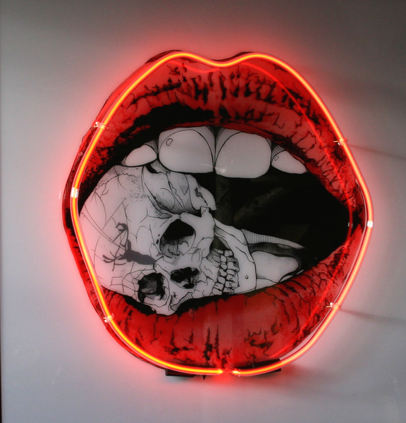 “DARK LIPS LIGHT LIES” REBECCA MASON, ORIGINAL NEON WORK