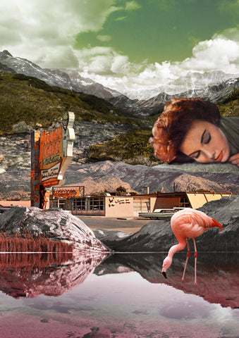"Motel Flamingo" Limited Edition By Alexandra Gallagher