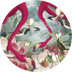 "Flamingo Flowers" Original Print By Alexandra Gallagher