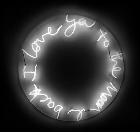 "To The Moon And Back" Original Neon  by Lauren Baker