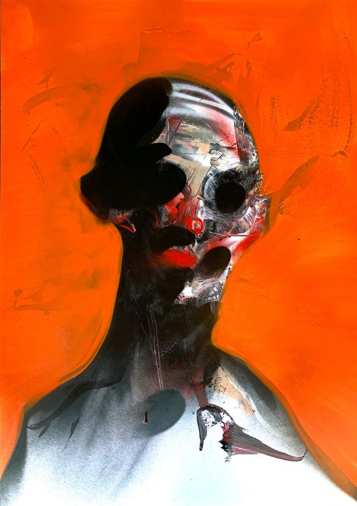 "Bathing In Puddles 03" Original Painting On Paper By Lee Ellis