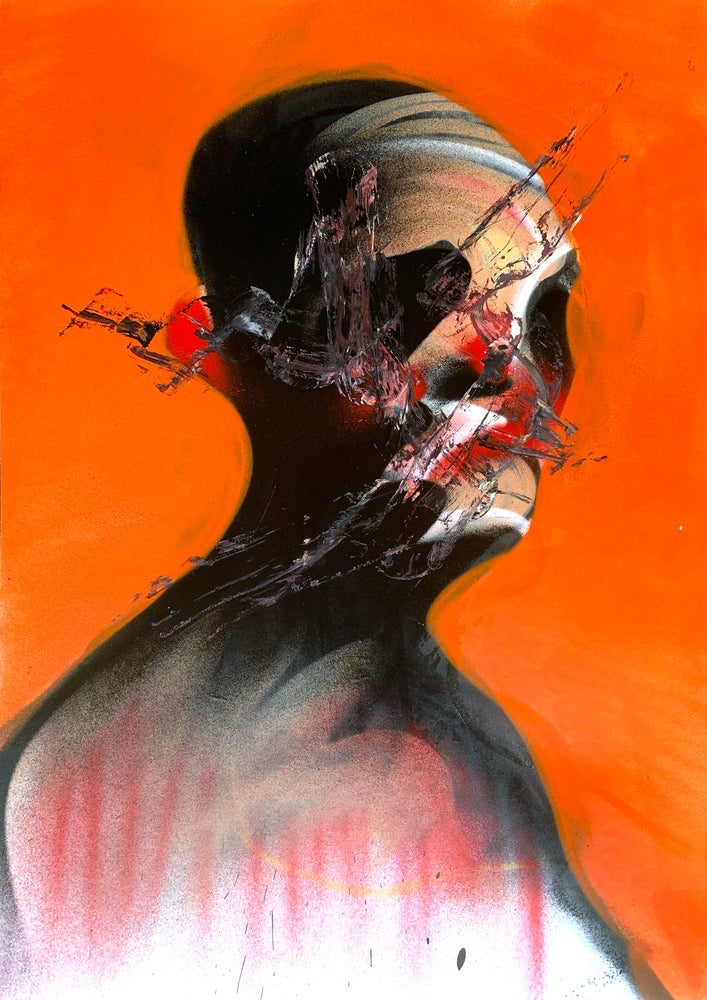 "Bathing In Puddles 02" Original Painting On Paper By Lee Ellis