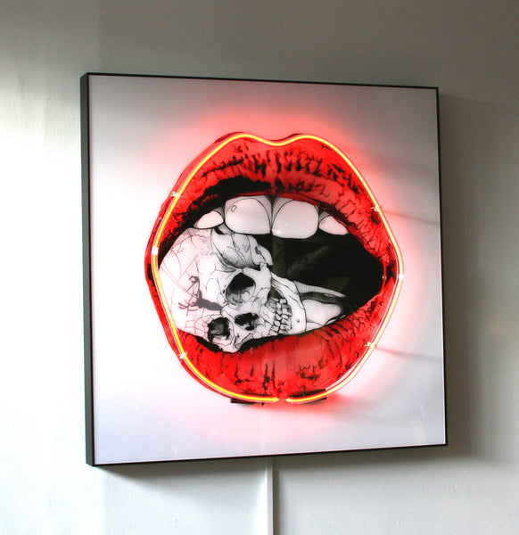 “DARK LIPS LIGHT LIES” REBECCA MASON, ORIGINAL NEON WORK