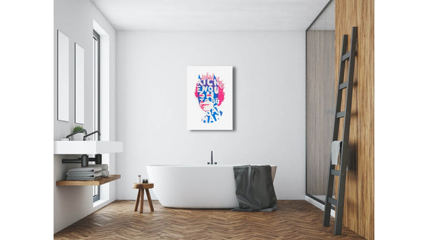 "Rich Enough to be Batman - Diamond Glitter, Blue and Pink" Original By Heath Kane