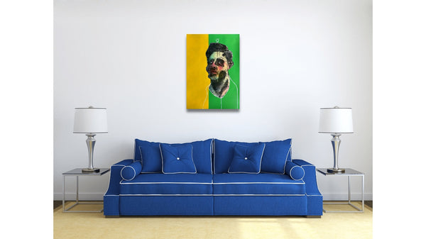 "Bowling For Sleep" Original mixed media on paper By Lee Ellis