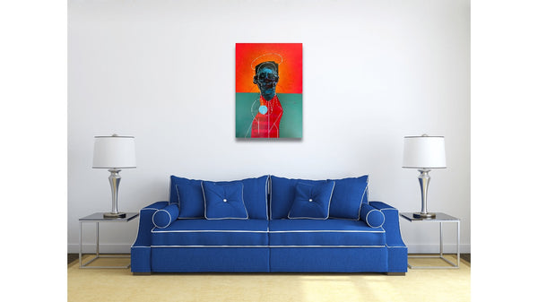 "Bowling For Freedom" Original mixed media on paper By Lee Ellis