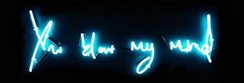 "You Blow My Mind (Electric Blue)" Neon By Lauren Baker