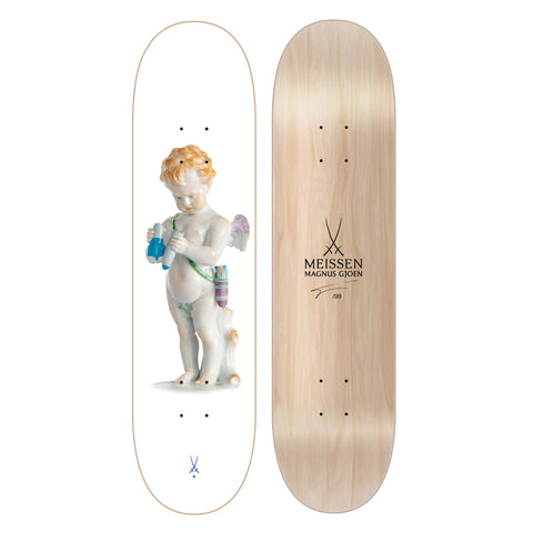 "CUPID (LOVE NOT WAR) SKATE DECK" By Magnus Gjoen & Meissen