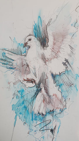 Carne Griffiths "The Dove" Original Work On Paper