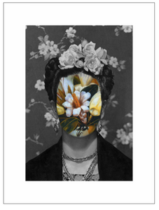"Portrait 39: Kahlo"  Digital Collage by Roberto Voorbij