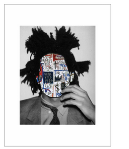 "Portrait 41: Basquiat" Digital Collage by Roberto Voorbij