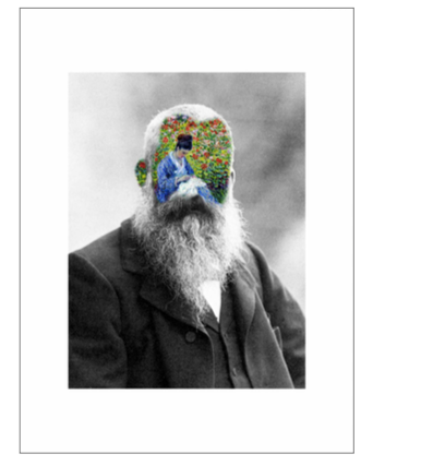 ‘Portrait 28: Monet’  Digital Collage by Roberto Voorbij
