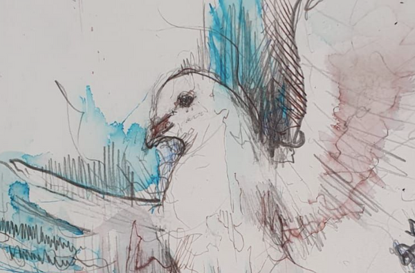 Carne Griffiths "The Dove" Original Work On Paper