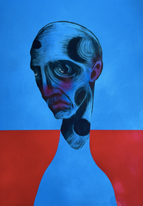 "Bowling For Likes" Original mixed media on paper By Lee Ellis