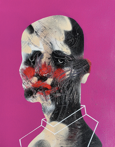 "Curious Doom Scroller 11" Original Painting By Lee Ellis