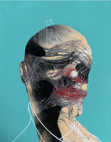 "Curious Doom Scroller 01" Original Painting By Lee Ellis