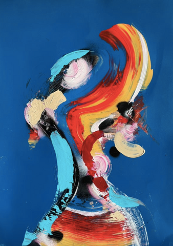 "Drinking Sprite in a wind tunnel" Original Painting By Lee Ellis