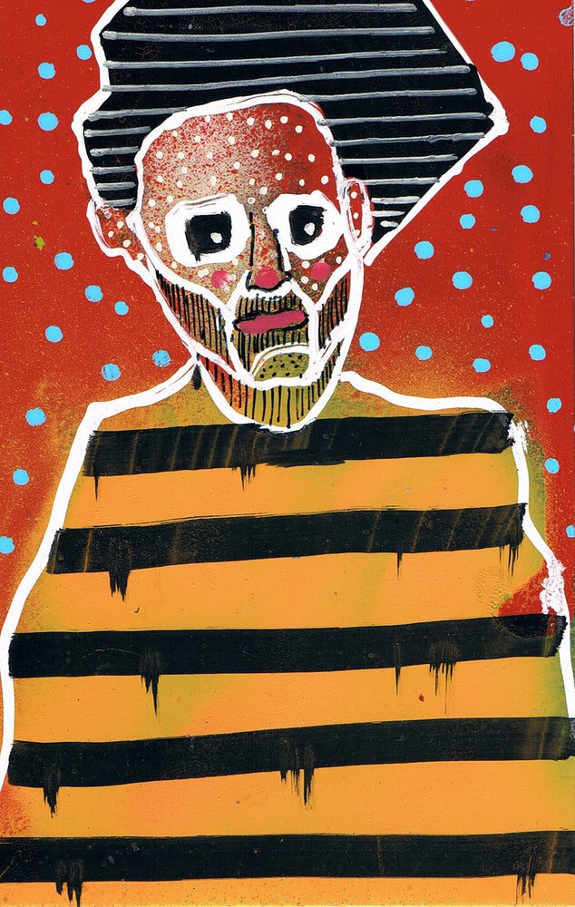 "White Noise On Repeat 12a" original mixed media by Lee Ellis