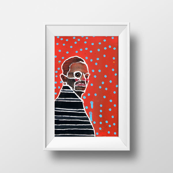 "White Noise On Repeat 20" original mixed media by Lee Ellis