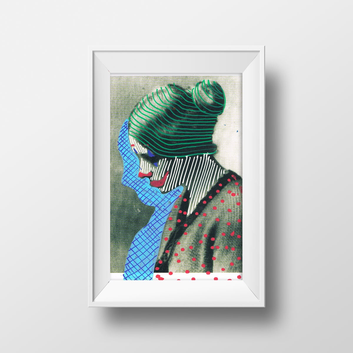 "White Noise On Repeat 33" original mixed media by Lee Ellis