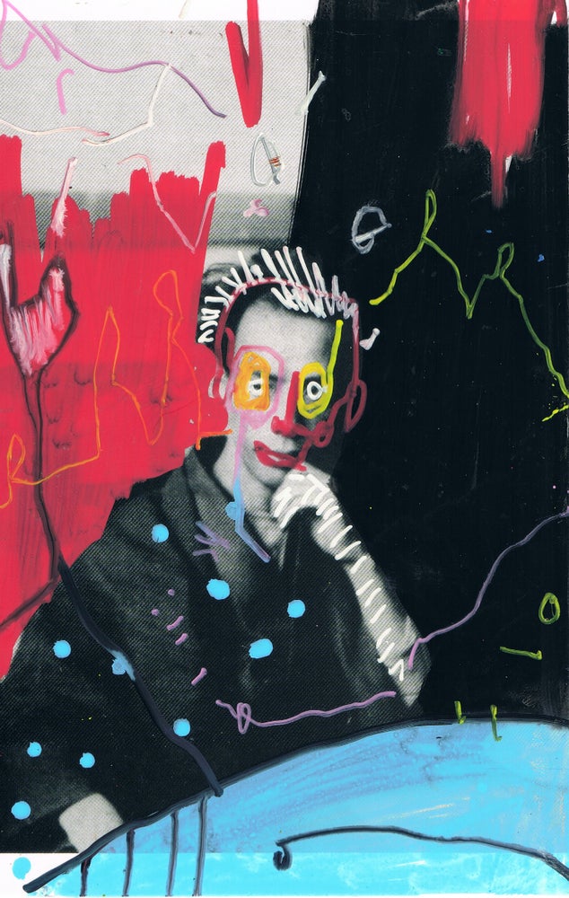 "White Noise On Repeat 36" original mixed media by Lee Ellis