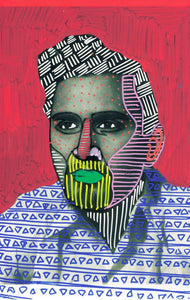 "White Noise On Repeat 44" original mixed media by Lee Ellis