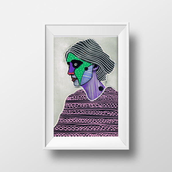 "White Noise On Repeat 46" original mixed media by Lee Ellis