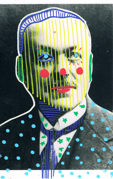 "White Noise On Repeat 48" original mixed media by Lee Ellis