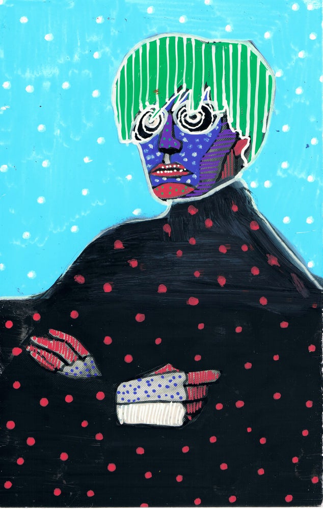 "White Noise On Repeat 50" original mixed media by Lee Ellis