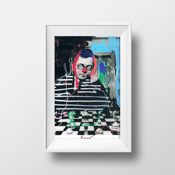 "White Noise On Repeat 52" original mixed media by Lee Ellis